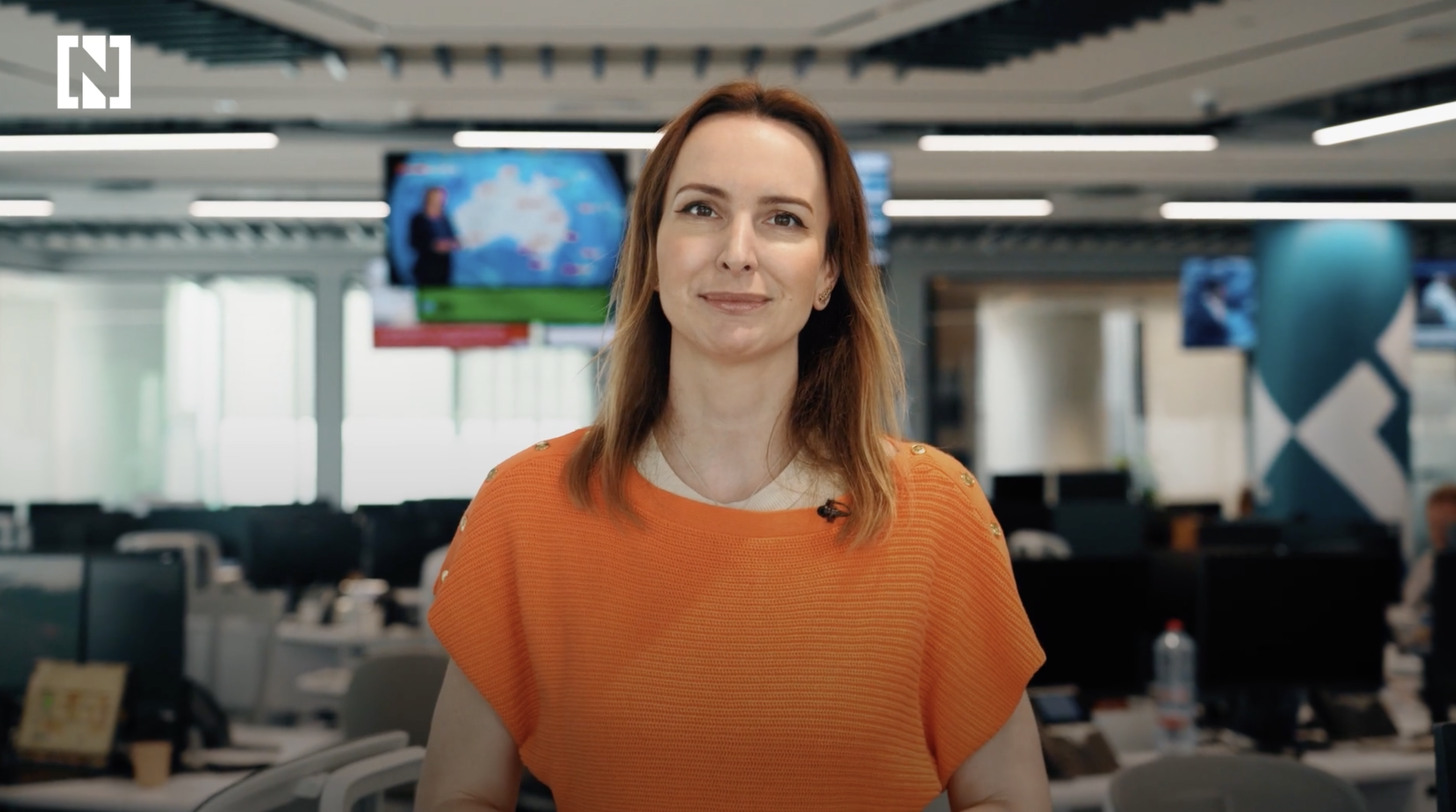 Sarah Forster at The National newsroom Abu Dhabi